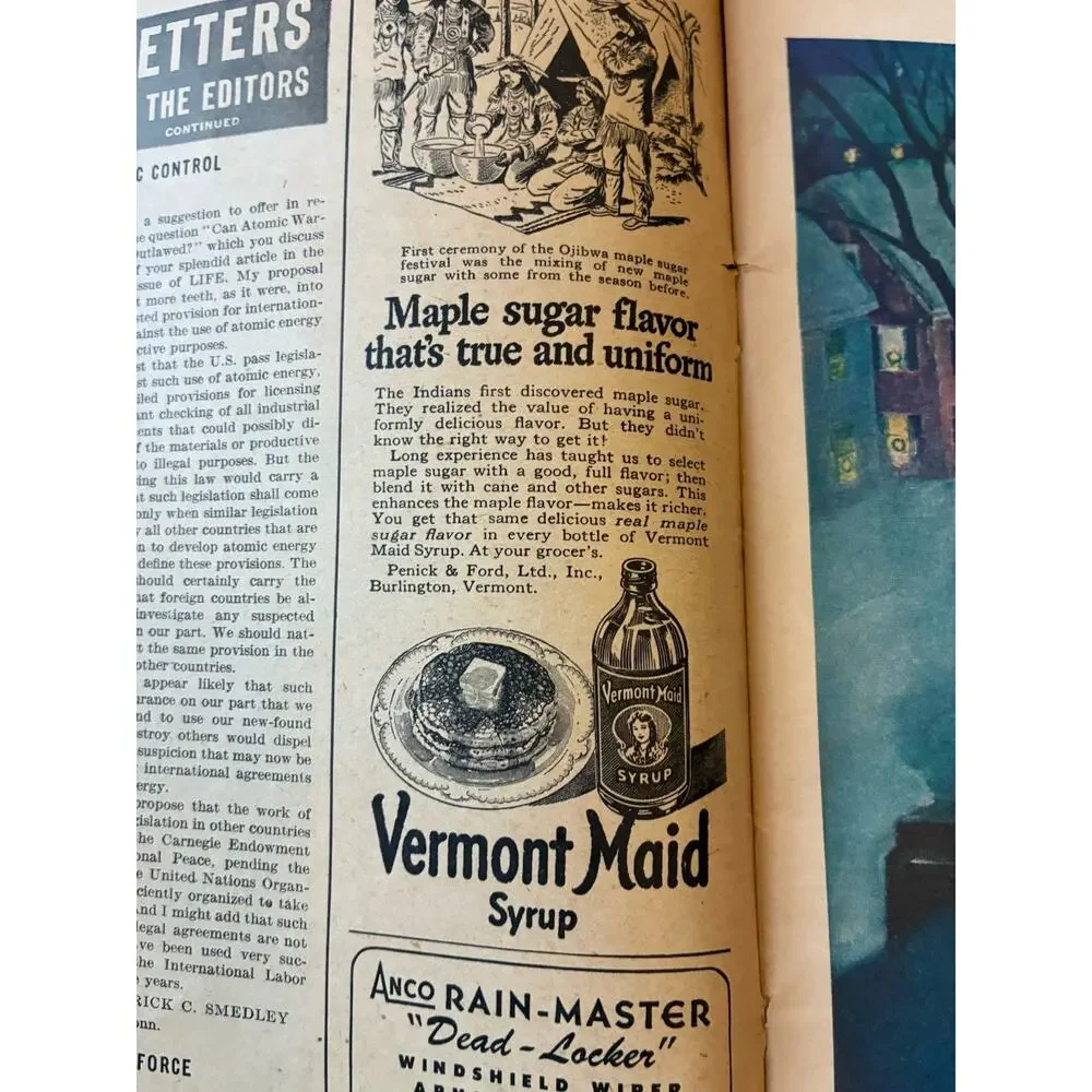Vintage 40s LIFE Magazine Dec 17 1945 Paulette Goddard Kitty WWII Era Xmas Ads